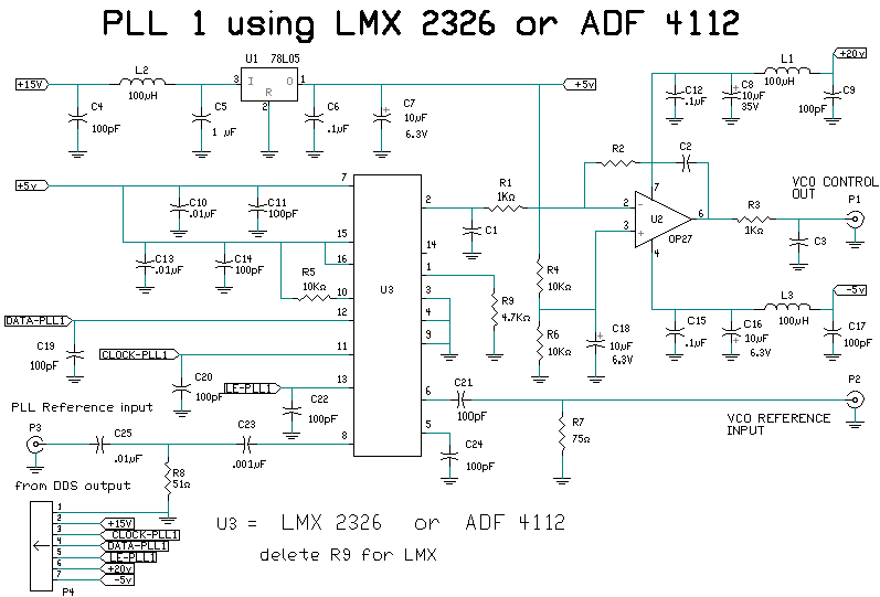 PLL 1 using LMX 2326